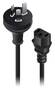 ALOGIC 2m Mains Plug Cable, Black, Aus 3 Pin Mains Plug to IEC C13