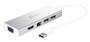 J5create JUD380 USB-A 3.0 Dual-Monitor Mini Dock, Silver