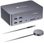 AV Access iDock B23 8K Triple Monitor KVM Switch Docking Station for Desktop and Laptop