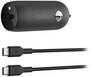 Belkin BoostCharge 30W USB-C Car Charger with USB-C to USB-C Cable