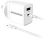 Rockrose Casa AC Pro Combo 20W PD QC 3.0 Dual Port Power Adapter with 1m Cable, White