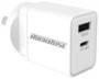 Rockrose Casa AC Note Combo 30W PD QC 3.0 Dual Port Power Adapter with 1m Cable, White