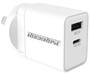 Rockrose Casa AC Pro 20W PD QC 3.0 Dual Port Power Adapter, No Cable