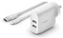 Belkin Boost Charge Dual USB-A Wall Charger 24W, White