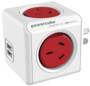 Allocacoc PowerCube Original 2 AU Outlets with 2 USB Ports, Red