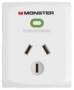 Monster 1 Port Surge Protector Power Board, White