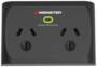 Monster 2 Port Surge Protector Power Board, Black