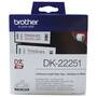 Brother DK-22251 Label Roll, Black and Red on White