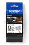 Brother TZE FX231 12mm Black on White Flexible Tape