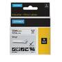 Dymo Rhino 12mm Black on White Vinyl Label
