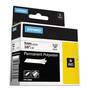 Dymo Rhino 9mm Black on White Permanent Polyester Label
