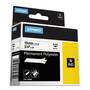 Dymo Rhino 19mm Black on White Permanent Polyester Label