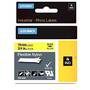 Dymo Rhino 19mm Black on Yellow Flexible Nylon Label