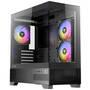 Antec CX500M ARGB Black Gaming Micro ATX Case, T/G Side Panels, NO PSU