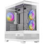 Antec CX500M ARGB White Gaming Micro ATX Case, T/G Side Panels, NO PSU