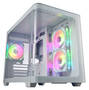FSP S380 White Micro ATX Case, T/G 3D Curved Side Panel, NO PSU