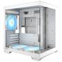 Okinos Mirage 4 White Micro ATX Case, Tempered Glass Side Panels, NO PSU