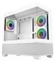Cooler Master Elite 490 White Micro ATX Case, Tempered Glass Side Panels, NO PSU