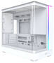 Montech KING 15 White Micro ATX Case, Curved Tempered Glass Side Panels, NO PSU