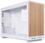 Lian Li DAN-A3 White Beech Wood Edition Micro ATX Case, Tempered Glass Side Pane