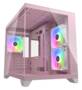 Cougar FV150 Mini Pink Tower Micro ATX Case, Tempered Glass Panels, NO PSU