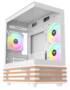 Thermaltake View 170 WS ARGB Snow Wood Edition Micro ATX Case, Tempered Glass Side Panels, NO PSU