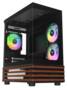 Thermaltake View 170 WS ARGB Wood Edition Micro ATX Case, Tempered Glass Side Panels, NO PSU