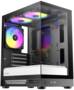 Okinos AQUA UNO Zebra Mini Tower Mico ATX Case, Tempered Glass Side Panels, NO PSU