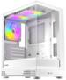 Okinos AQUA UNO Polar Mini Tower Mico ATX Case, Tempered Glass Side Panels, NO PSU