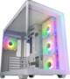 FSP M580-W White Mid Tower ATX Case, Tempered Glass Side Panel, NO PSU
