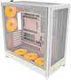 MONTECH HS01 PRO White Mid Tower ATX Case, TG, 5x Preinstall Fans.