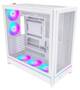MONTECH HS01 PRO White Mid Tower ATX Case, TG, 5x Preinstall Fans.