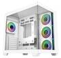 Cooler Master Elite 681 White ATX Case, Tempered Glass Side Panels, NO PSU