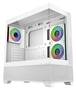 Cooler Master Elite 690 Wood White Mid Tower ATX Case, Tempered Glass Side Panel, NO PSU