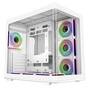 Cooler Master Elite 600 White ATX Case, Curved Tempered Glass Side Panel, NO PSU