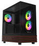 Thermaltake View 270 Plus WS ARGB Wood Edition Mid Tower E-ATX Case, Tempered Glass Panels, NO PSU