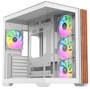 Thermaltake View 380 WS ARGB Snow Wood Edition Mid Tower ATX Case, Tempered Glas