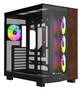 Thermaltake View 380 XL WS ARGB Wood Mid Tower ATX Case, 4mm Tempered Glass Side Panels, NO PSU