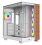 Thermaltake View 380 XL WS ARGB Snow Wood Mid Tower ATX Case, 4mm Tempered Glass Side Panels, NO PSU