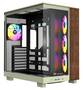 Thermaltake View 380 XL WS ARGB Matcha Green Wood Mid Tower ATX Case, Tempered Glass Panels, NO PSU