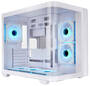 Thermaltake Vision 330 CR ARGB Snow Mid Tower ATX Case, 4mm Curved Tempered Glass Side Panel, NO PSU