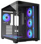 FSP M580 PRO Mid Tower ATX Case, Curved Tempered Glass Side Panels, NO PSU