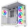FSP M341 White ATX Case, Tempered Glass Side Panels, NO PSU