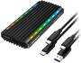 Simplecom SE525 NVMe SATA M.2 SSD USB-C 3.2 Gen 2 Enclosure with RGB