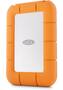 LaCie 4TB Rugged Mini USB 3.2 External Portable SSD, Orange/Silver