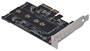 SilverStone ECM27 3 Port M.2 SSD to PCI-E x4 Adapter Card