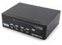 Serveredge 4-Port Dual Display DisplayPort KVM Switch with Audio Hotkey Control