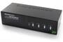Serveredge 4-Port Dual Monitors DVI USB KVM Switch with Audio Mic - Includes Cables
