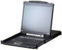 ATEN 8-Port 1-Local/Remote Shared Access Single Rail LCD KVM Over IP Switch