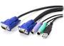 Serveredge 1.8m 3-in-1 KVM Cable - PS2, USB VGA
